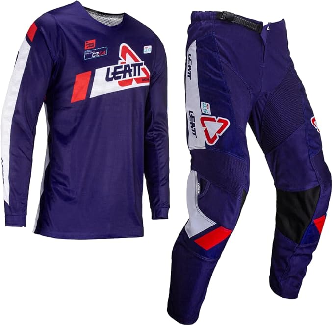Kit jersey y pantalon leatt ride 3.5 azul moto v24