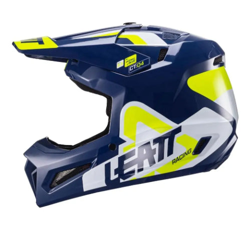 Kit casco y goggle leatt moto 3.5 v24 Azul