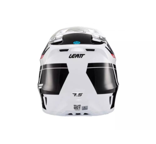Kit casco y goggle leatt moto 7.5 v24 Blanco y Negro