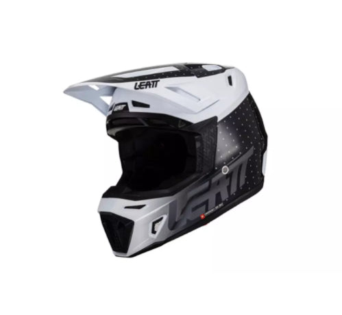 Kit casco y goggle leatt moto 8.5 v24 Black & White