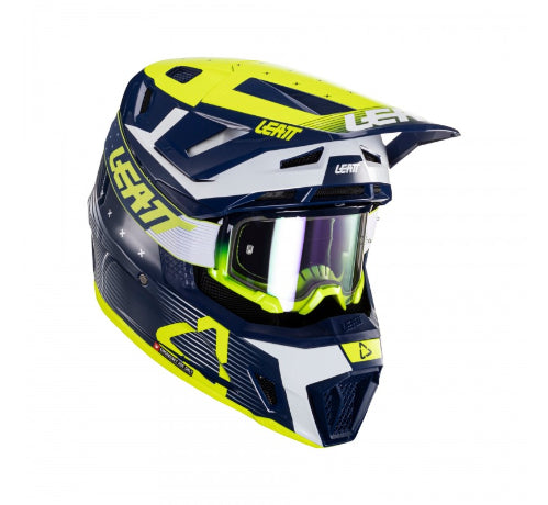 Kit casco y goggle leatt moto 7.5 v24 Blue