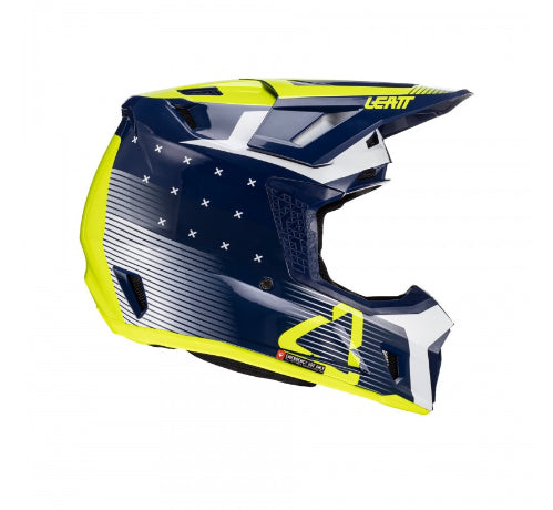 Kit casco y goggle leatt moto 7.5 v24 Blue