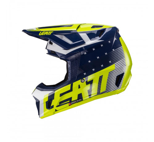 Kit casco y goggle leatt moto 7.5 v24 Blue