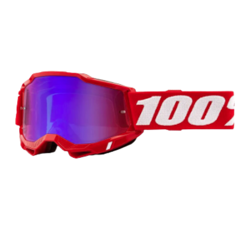 Goggle 100% accuri 2 rojo lente rojo con azul
